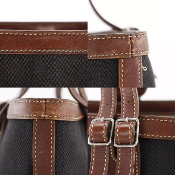 CELINE logo Tote Bag black/Brown canvas Women - Picture 10 of 16